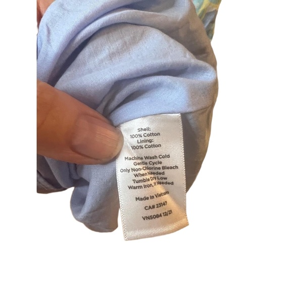 Talbots Pastel Paisley Pattern Tie Waist Sleeveless Midi Dress Petite 10 - Picture 7 of 10